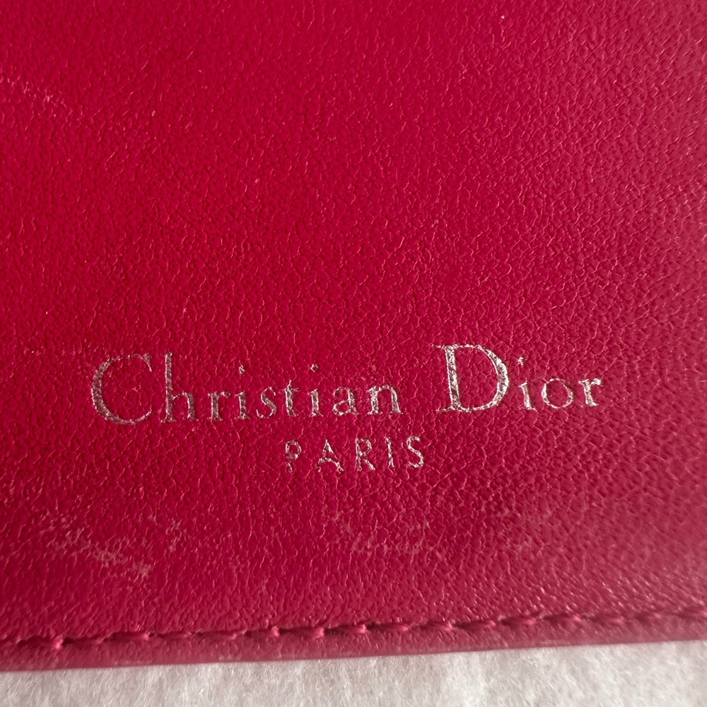 Christian Dior Fushia Pink Leather Card Case - Picture 3 of 11